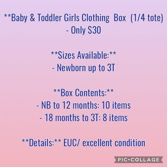 Tote of baby girls clothing (15-20items) - Picture 6 of 6